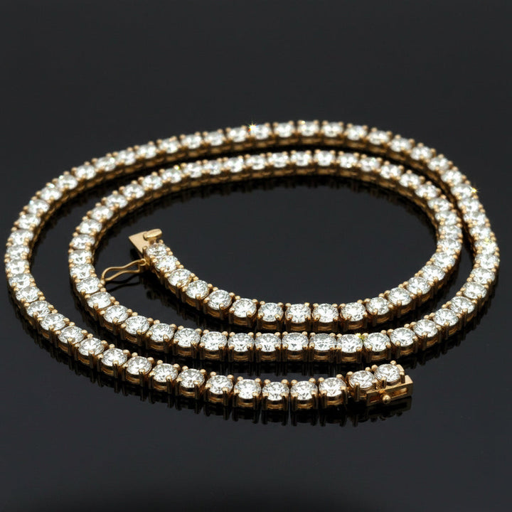Designer Marchisio Contemporary 25.37cttw Diamond Anniversary 14K Yellow Gold Necklace