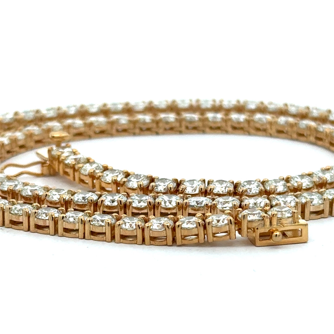 Contemporary 25.37cttw Diamond Anniversary 14K Yellow Gold.