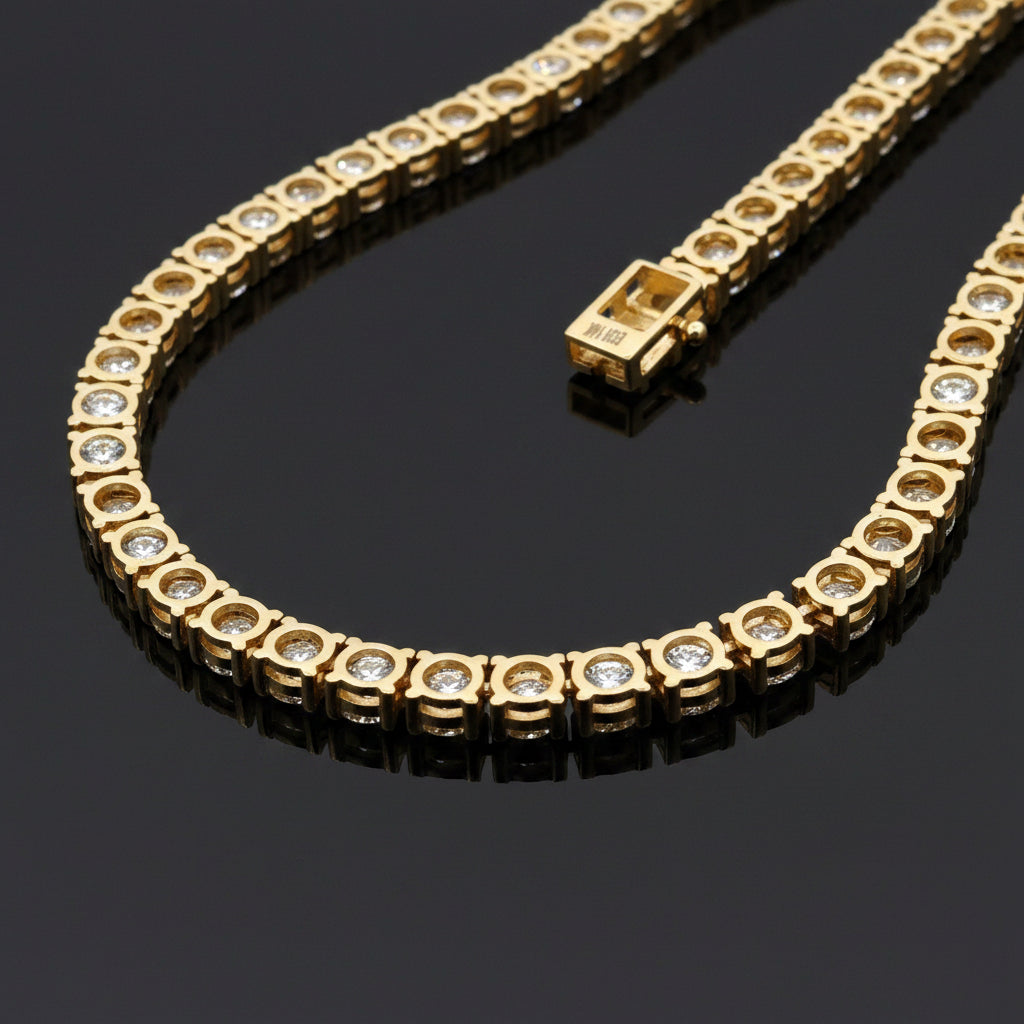 Designer Marchisio Contemporary 25.37cttw Diamond Anniversary 14K Yellow Gold Necklace