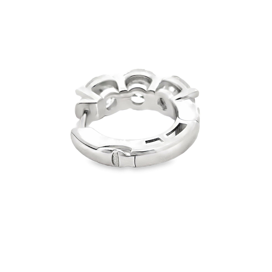 Five Carat Lab-Grown Diamond Huggie Hoop Earrings – E-F VS-SI – Solid 14K Yellow or White Gold
