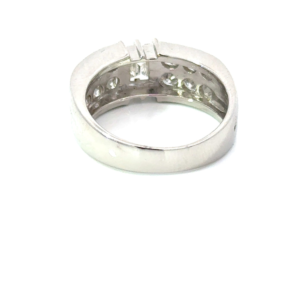 Contemporary Diamond & Platinum Ring