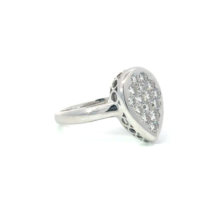 Estate Diamond & 18K White Gold Ring
