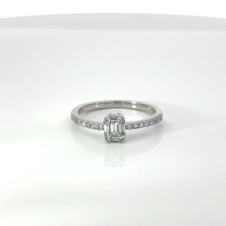 Contemporary Diamond & 14K White Gold Ring