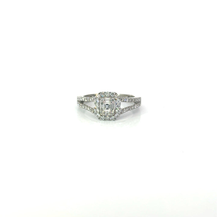 Contemporary Diamond & 14K White Gold Ring