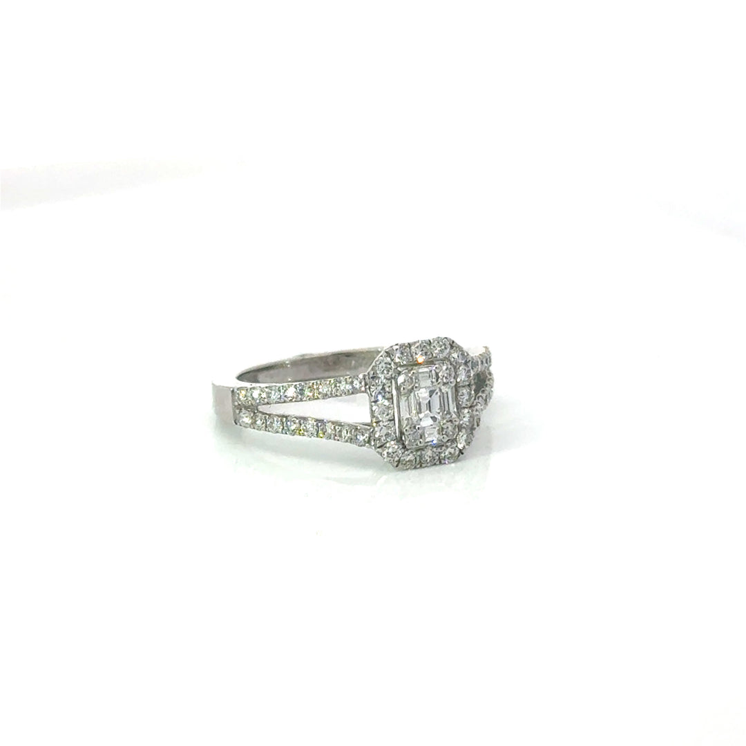 Contemporary Diamond & 14K White Gold Ring