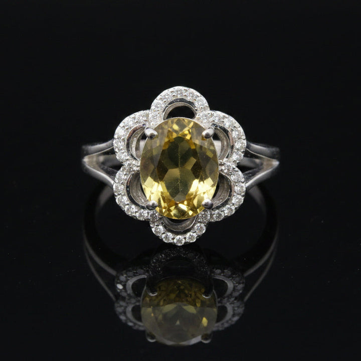 Estate Diamond & Fine Chrysoberyl 18K White Gold Ring