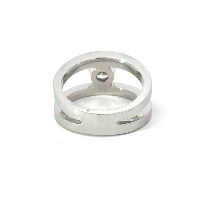 Contemporary Diamond & 18K White Gold Ring