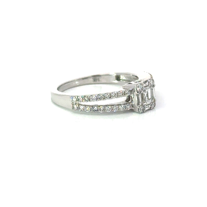 Contemporary Diamond & 14K White Gold Ring