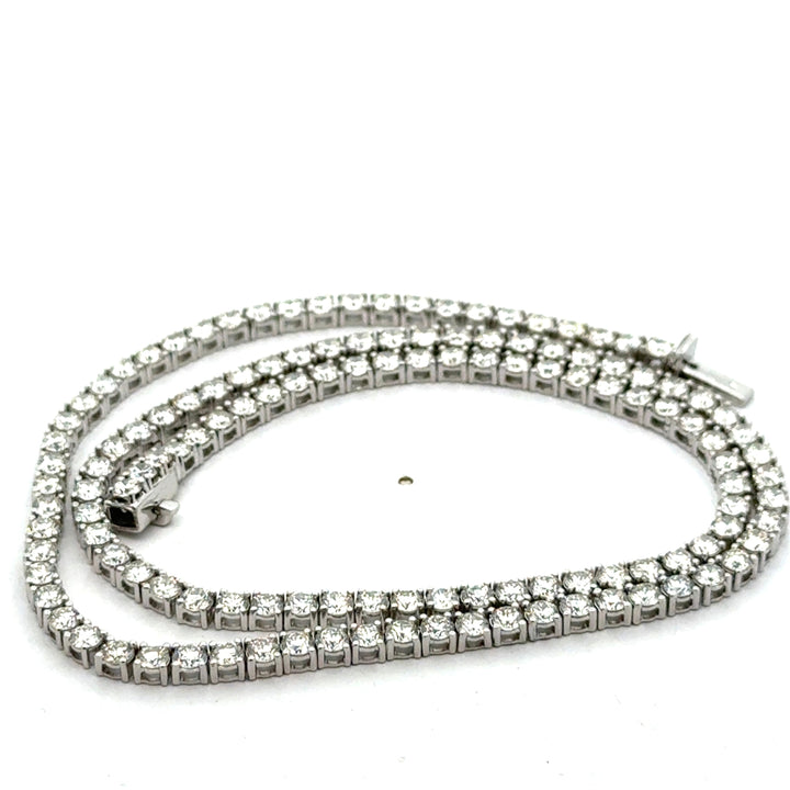 Contemporary 15.70 cttw Diamond Riviera 14K White Gold Graduated Necklace