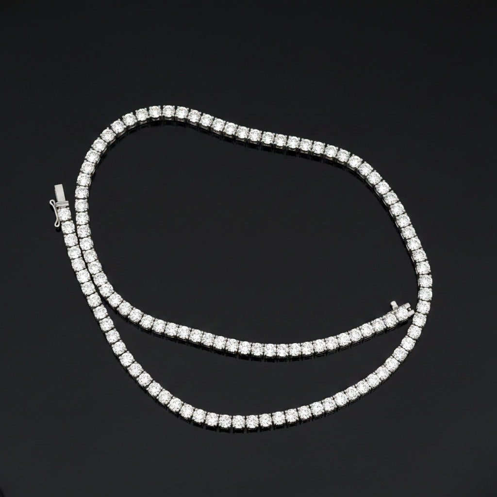 Contemporary 26.45 cttw Diamond Riviera 14K White Gold Graduated Necklace