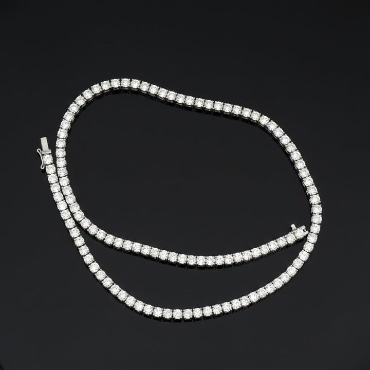 Contemporary 26.45 cttw Diamond Riviera 14K White Gold Graduated Necklace