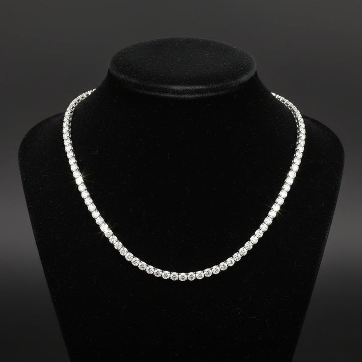 Contemporary 32.12 cttw Diamond Riviera 14K White Gold Graduated Necklace