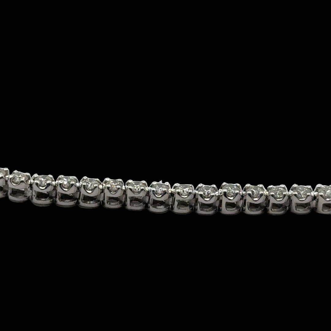 Contemporary 4.85 cttw Diamond Riviera 14K White Gold Graduated Necklace