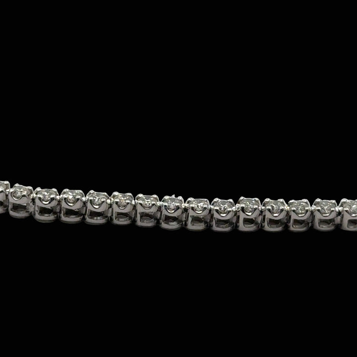 Contemporary 4.85 cttw Diamond Riviera 14K White Gold Graduated Necklace