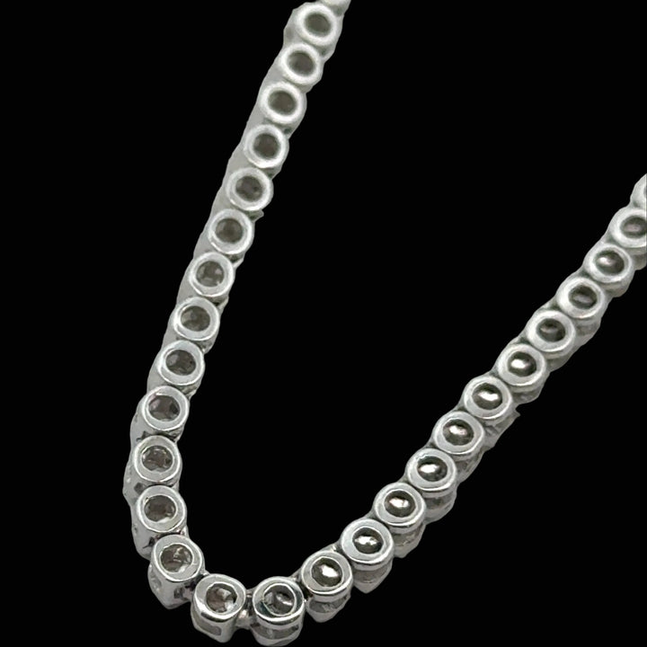 Contemporary 4.85 cttw Diamond Riviera 14K White Gold Graduated Necklace