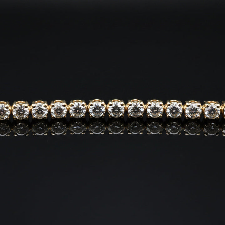 Contemporary 6.70 cttw Diamond Riviera 14K Yellow Gold Graduated Necklace
