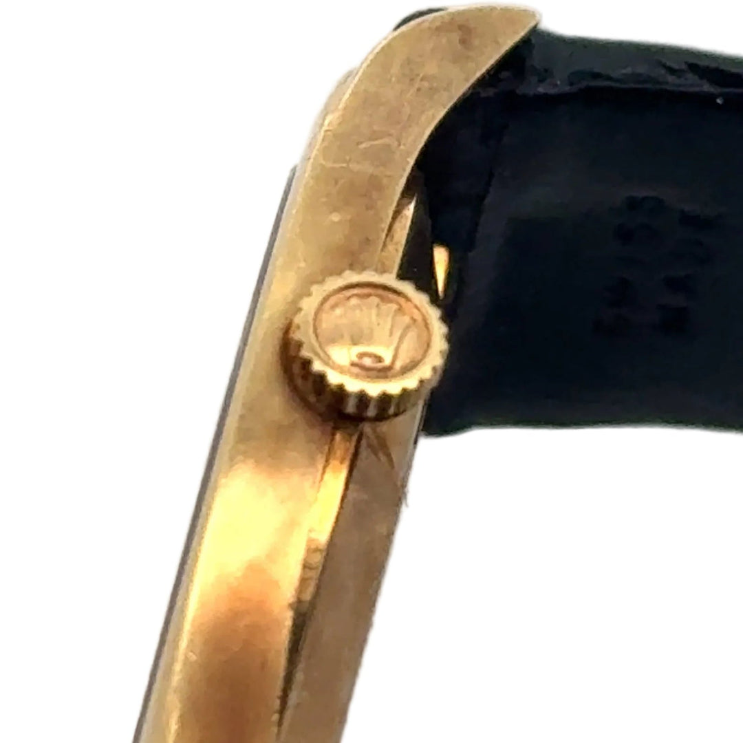 Estate Rolex Cellini 32mm Watch 18K Yellow Gold / Leather Original Strap