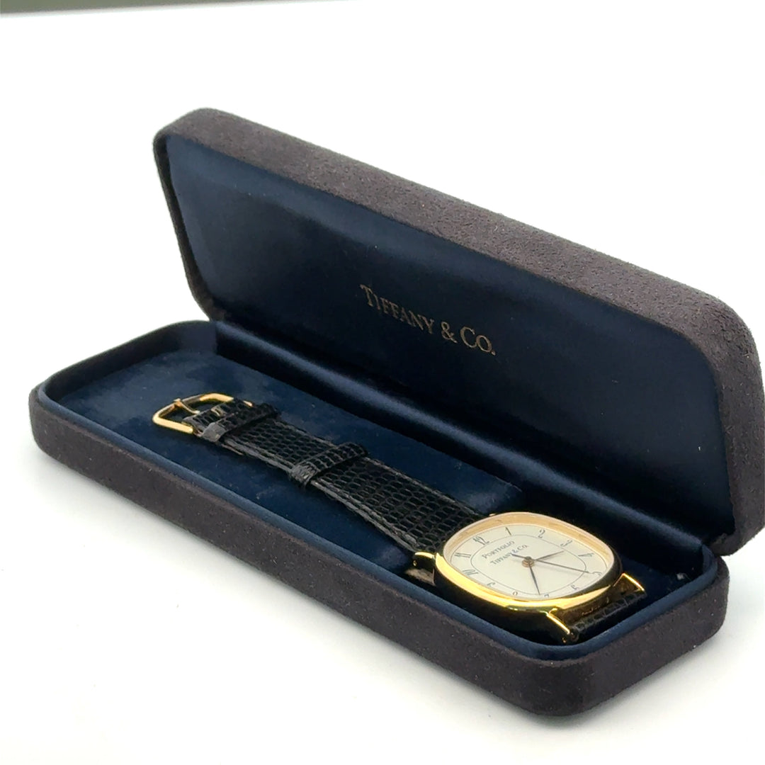 Estate Tiffany & Co. By Bechtel Gold Plated 30mm Wrist Watch