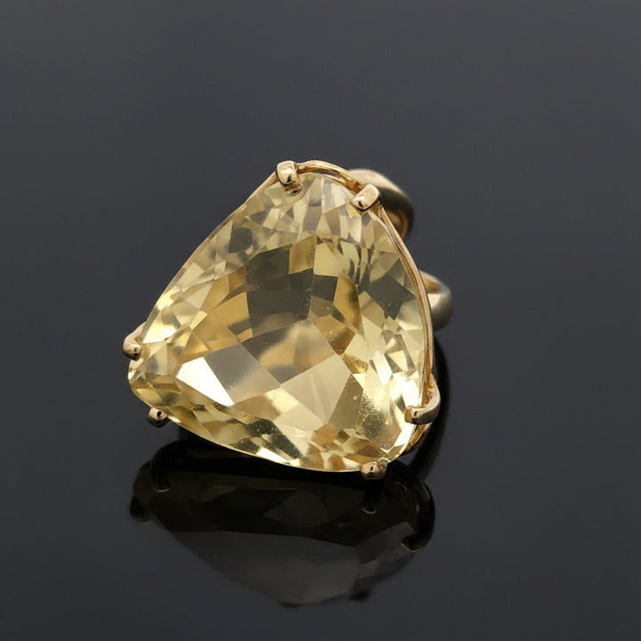 Estate Custom Made 44ct Citrine & 14Kt Yellow Gold Ring