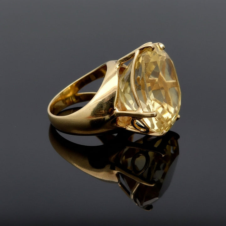 Estate Custom Made 44ct Citrine & 14Kt Yellow Gold Ring