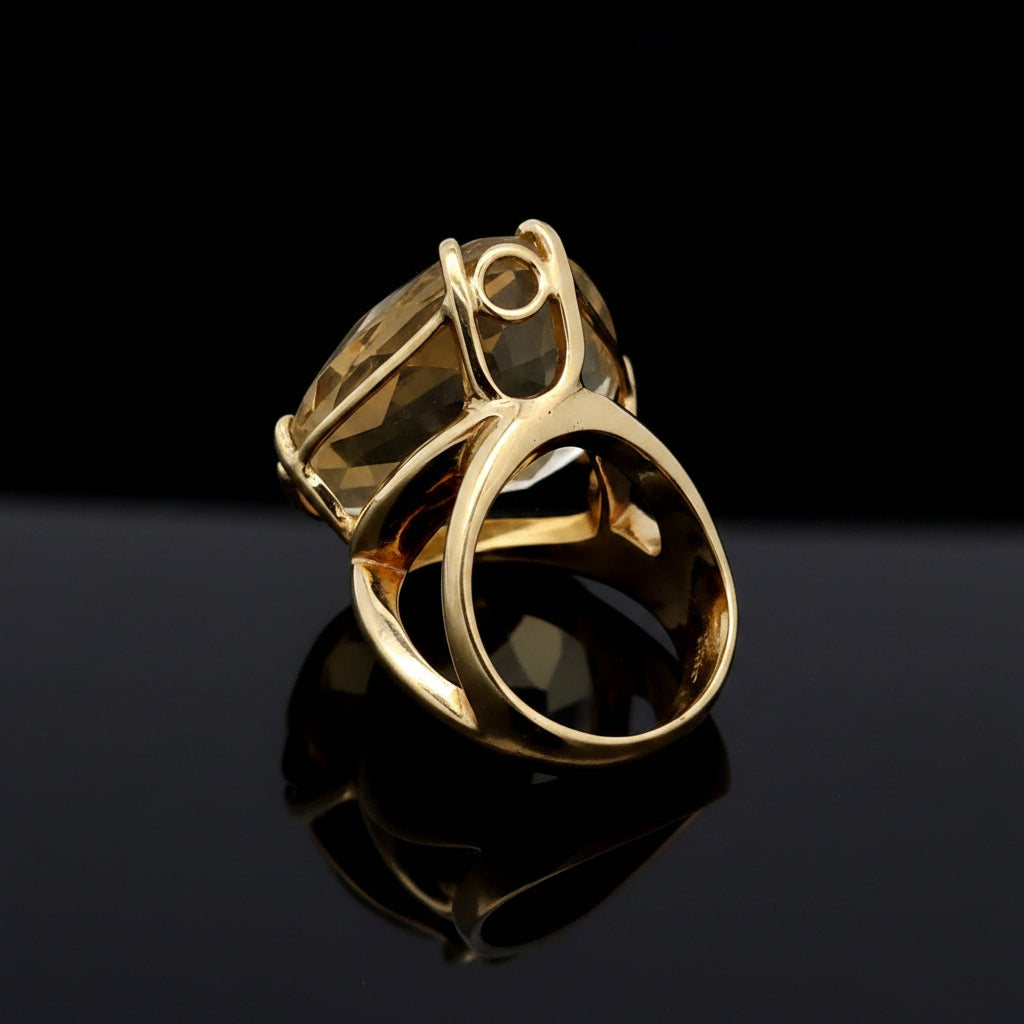 Estate Custom Made 44ct Citrine & 14Kt Yellow Gold Ring