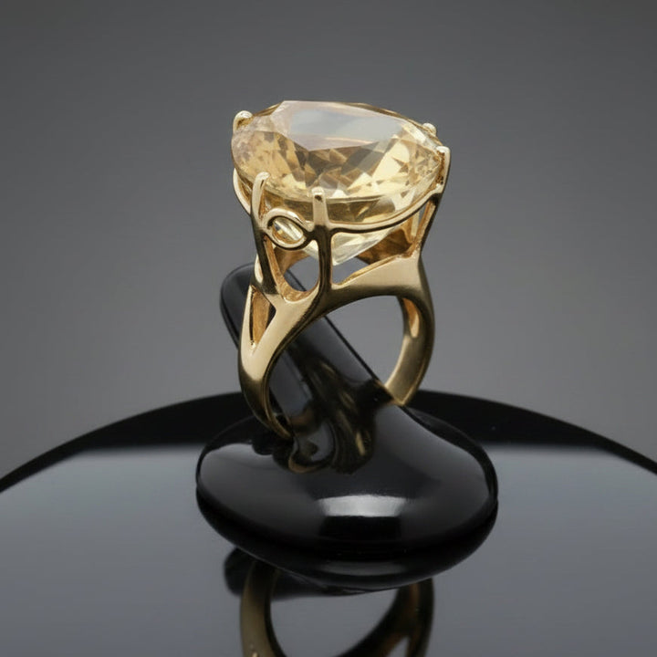 Estate Custom Made 44ct Citrine & 14Kt Yellow Gold Ring