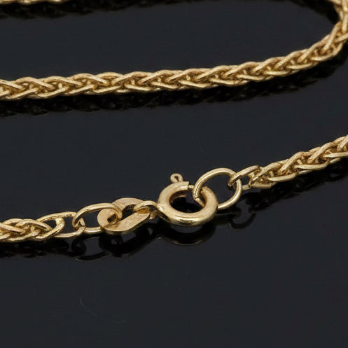 Estate 18K Yellow Gold Pave 2.50cttw Diamond Bombe Heart Necklace