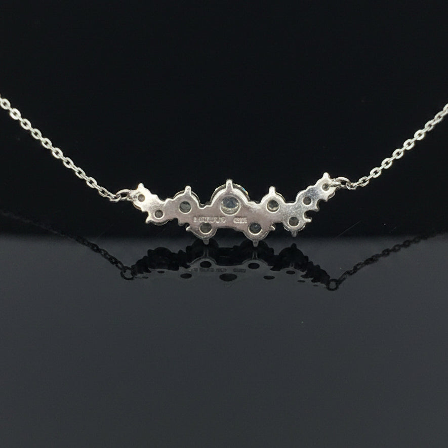 Estate Natural Color Change Alexandrite and Diamond Platinum Necklace