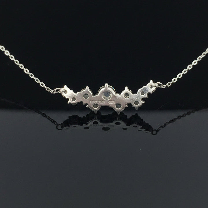 Estate Natural Color Change Alexandrite and Diamond Platinum Necklace