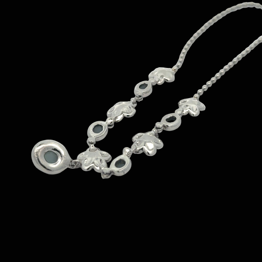 Estate Rare Color Change Cat's Eye Natural Alexandrite Platinum Necklace