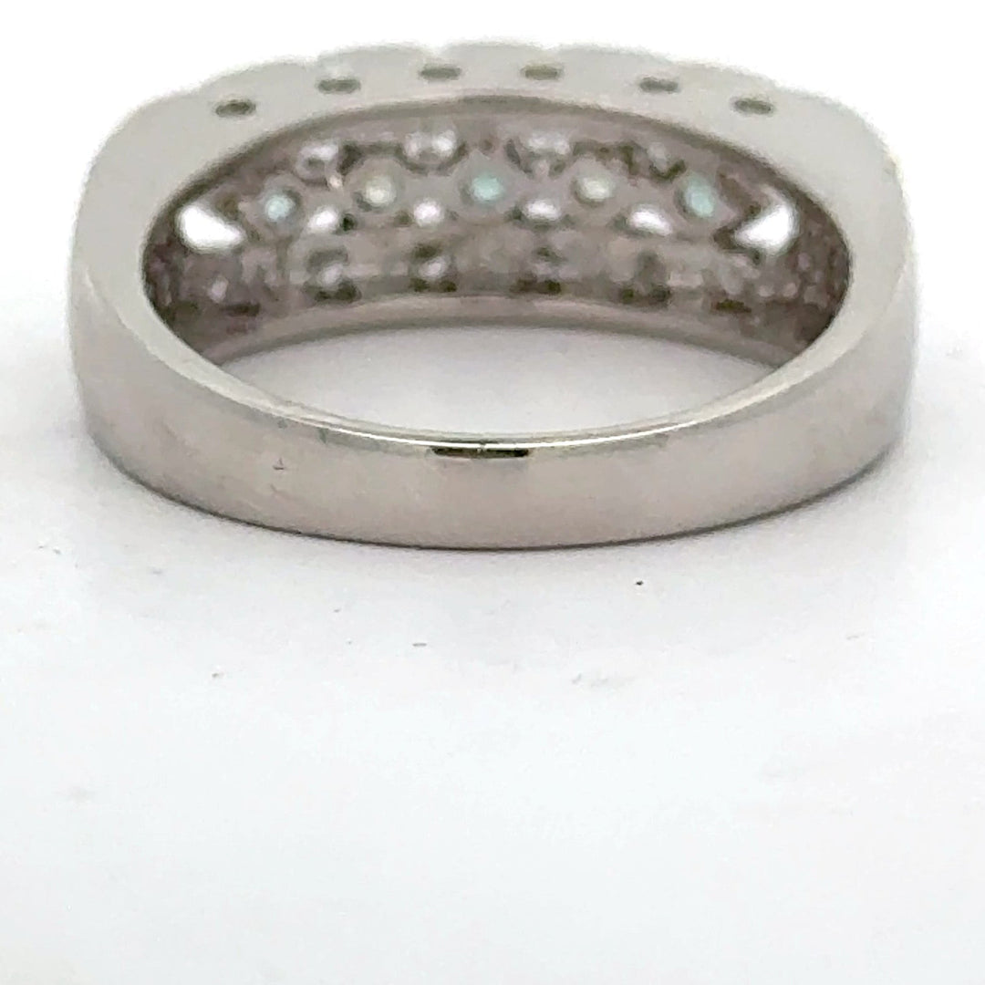 Estate Color Change Alexandrite and Diamond Platinum Ring