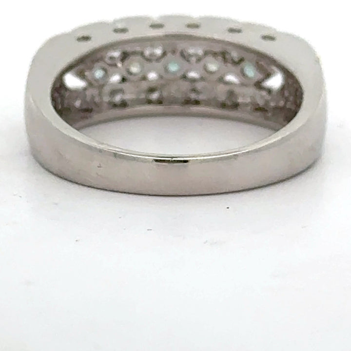 Estate Color Change Alexandrite and Diamond Platinum Ring