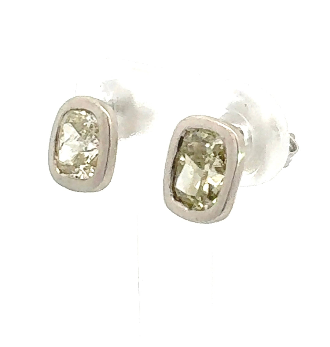 Designer Maya Lianna 2.12 cttw Natural Fancy Gray Greenish Yellow (GIA) Earrings 14748