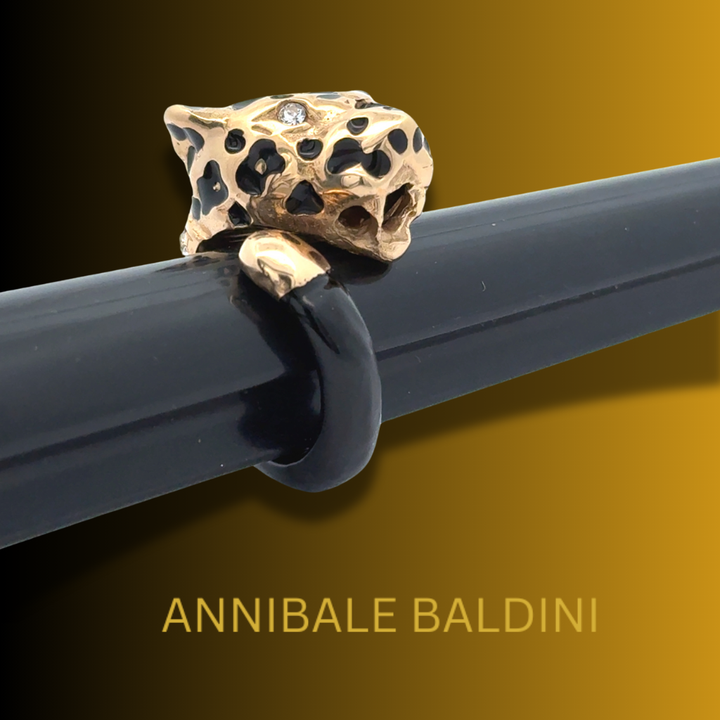 Annibale Baldini Italian Leopard Ring
