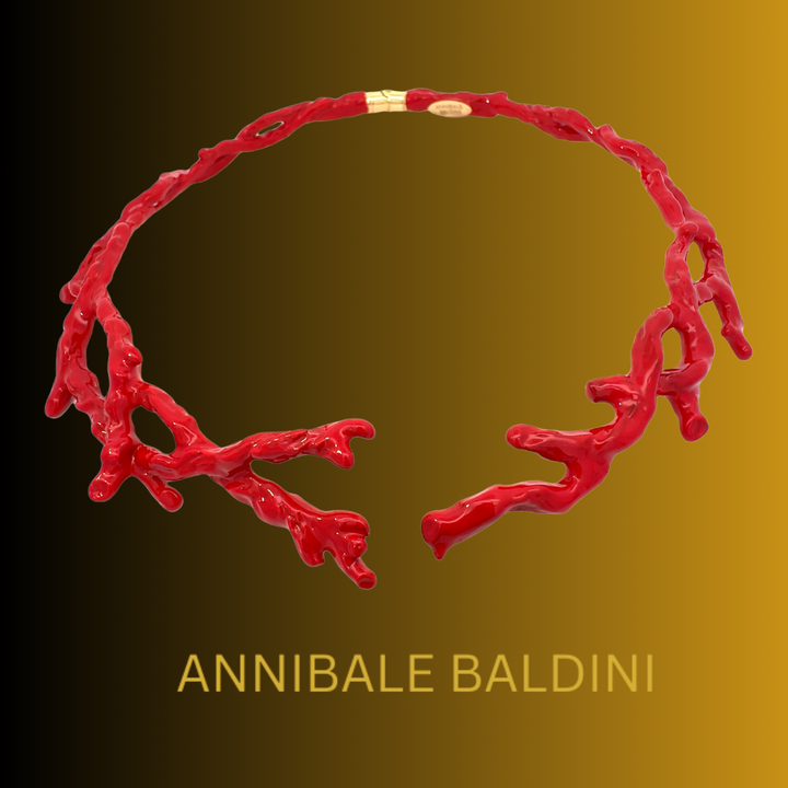 Annibale Baldini Italian Red Coral Necklace