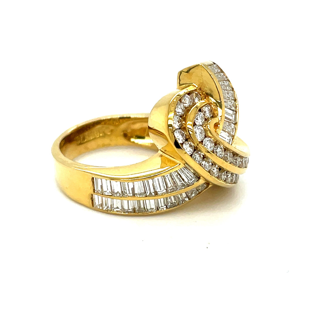 Charles Krypell Yellow Gold and Diamond Ring