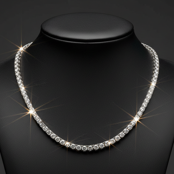 Designer ECH Contemporary 16.32 cttw Diamond 14K White Gold Necklace