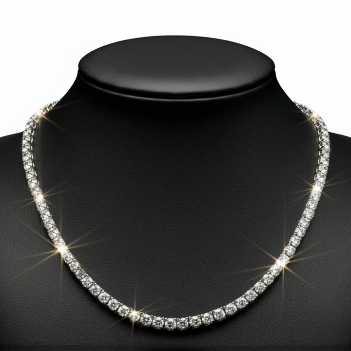 Designer ECH Contemporary 12.33 cttw Diamond 14K White Gold Necklace