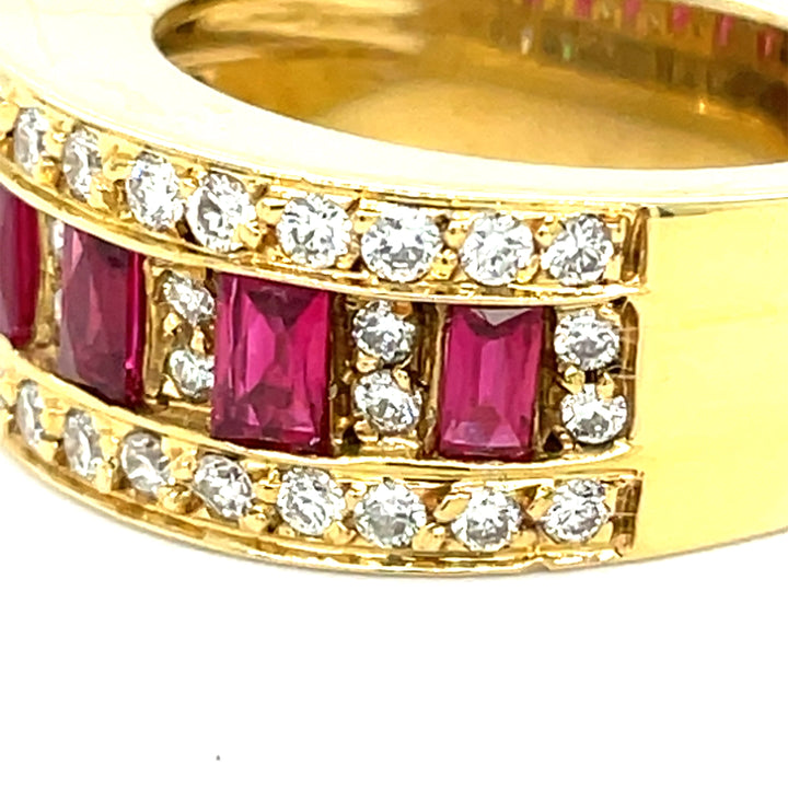 Designer EMJ 1.23 cttw Ruby Diamond Ring 13697