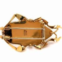 David Webb Rock Crystal, Diamond, Emerald, Ruby and Onyx Platinum and 18K Yellow Gold Beetle Brooch