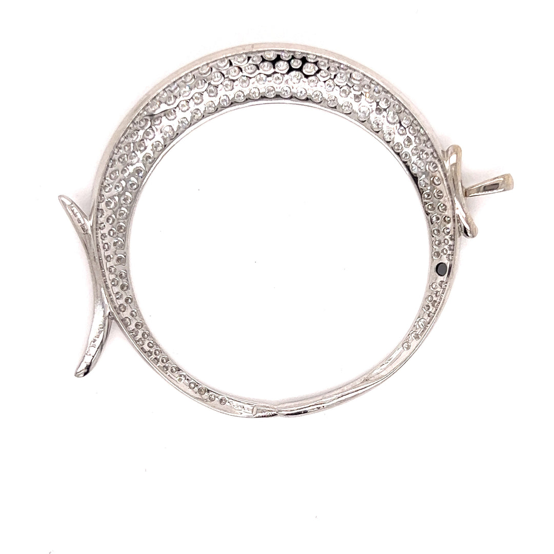 Italian Designer Porrati Diamond and 18K White Gold Pendant