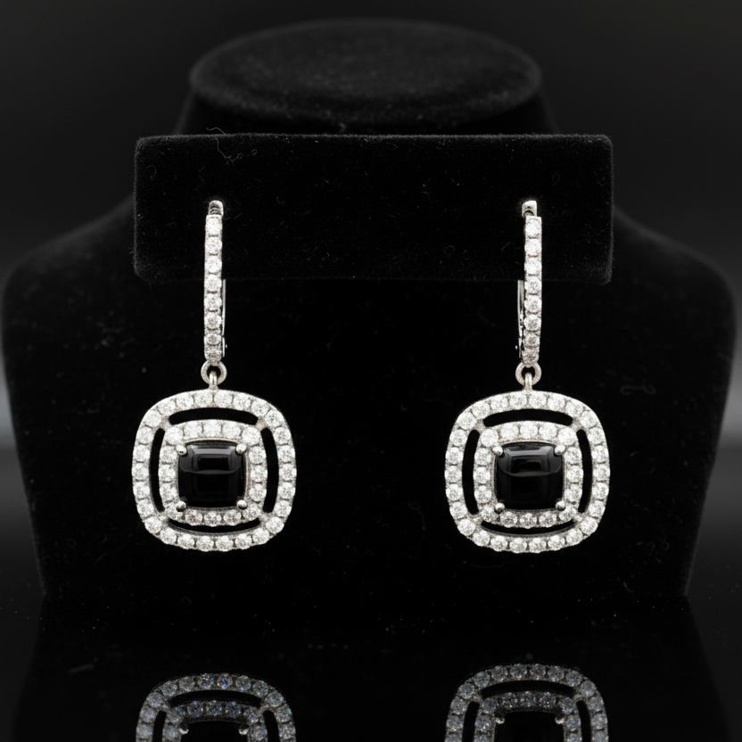 Maya Lianna Diamond and 14K White Gold Dangle Jacket for Earrings