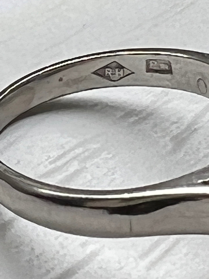 Opal and Diamond Platinum Halo Ring