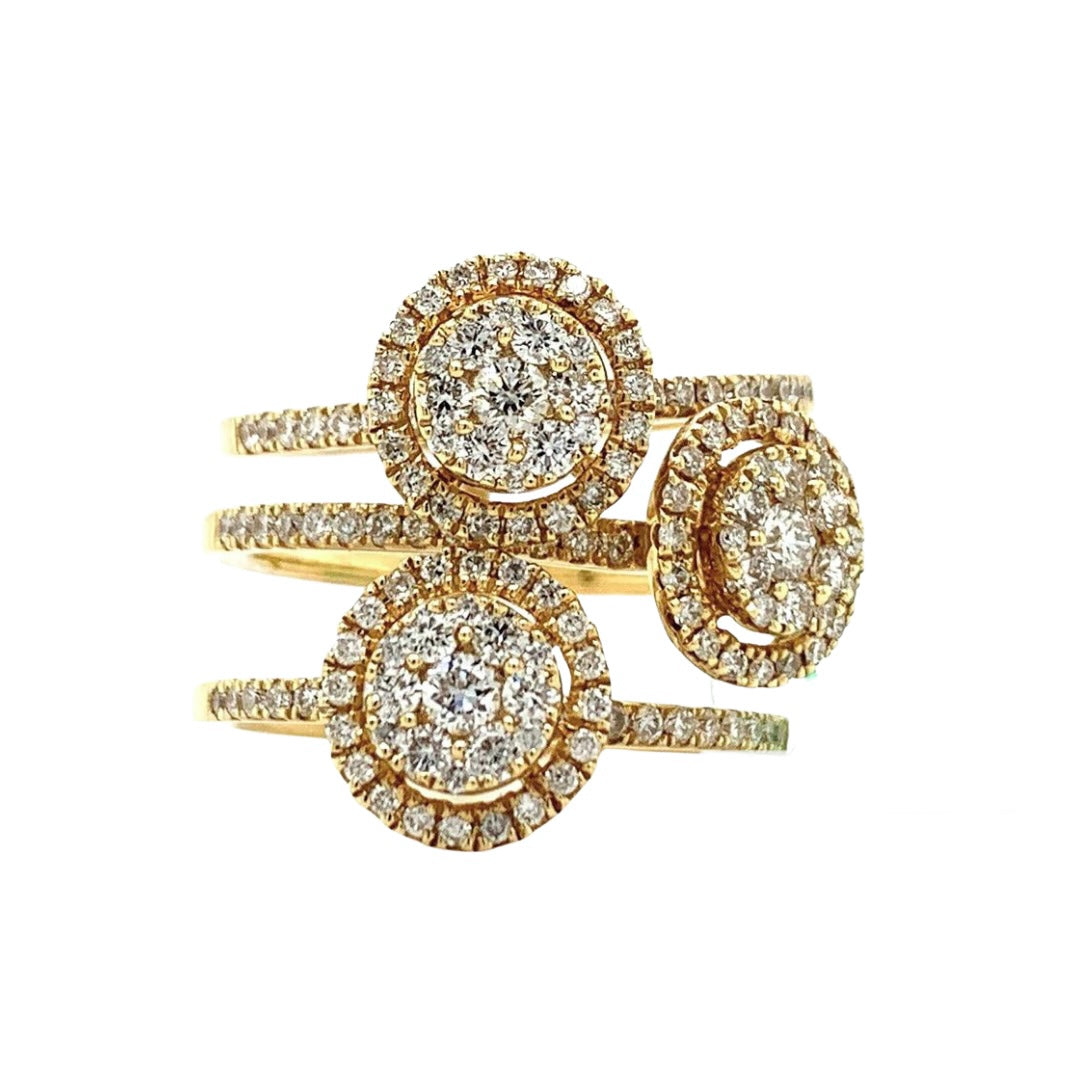 Fashionista 1.15 ctw Diamond and 18K Yellow Gold Ring