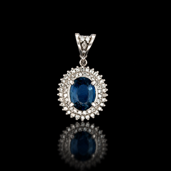 Estate 1.53ct. Sapphire & Diamond Platinum Ring