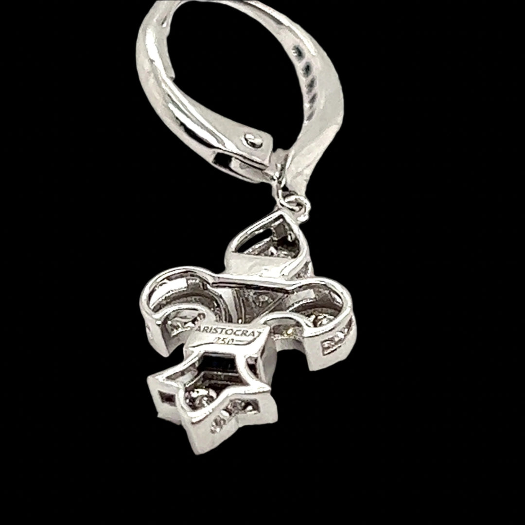 Fleur de Lis Sapphire Earrings