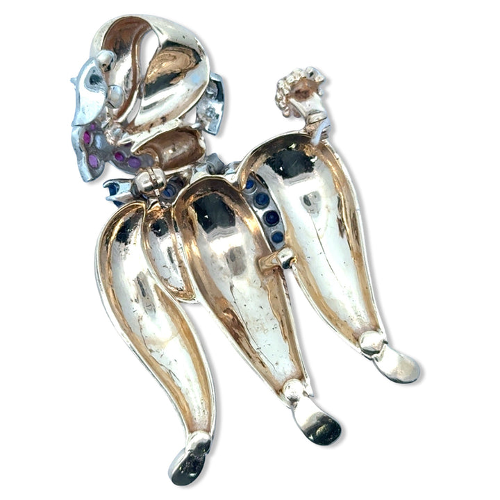 "Dog Show" Diamond, Ruby and Sapphire Pendant/Brooch
