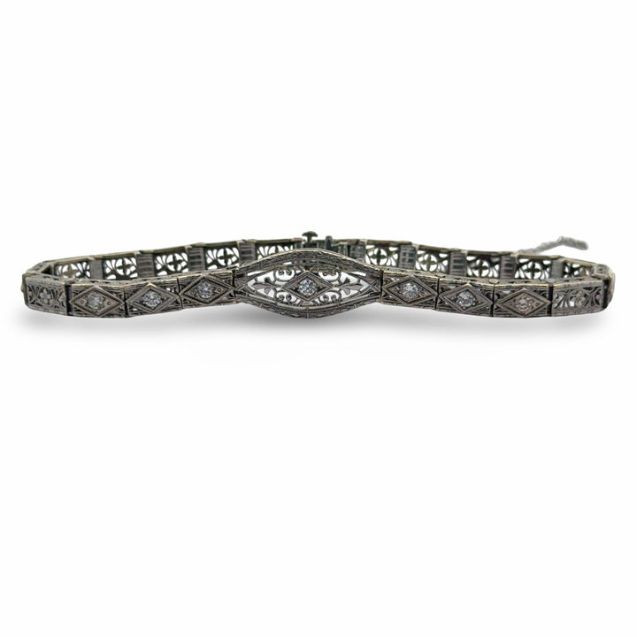 Art Deco Diamond and 14K White Gold Bracelet