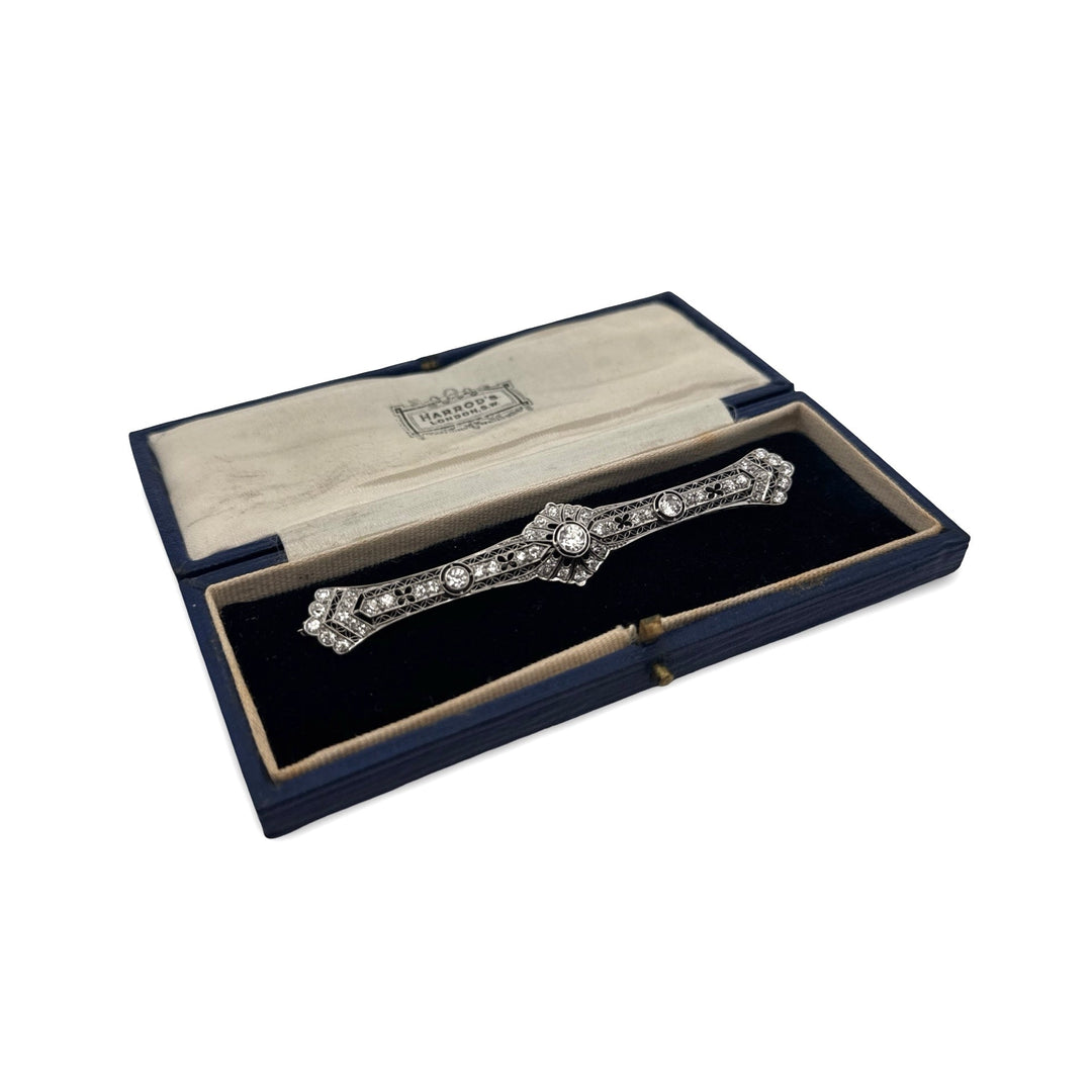 Art Deco 1920's 1.50cttw Diamond Platinum Brooch
