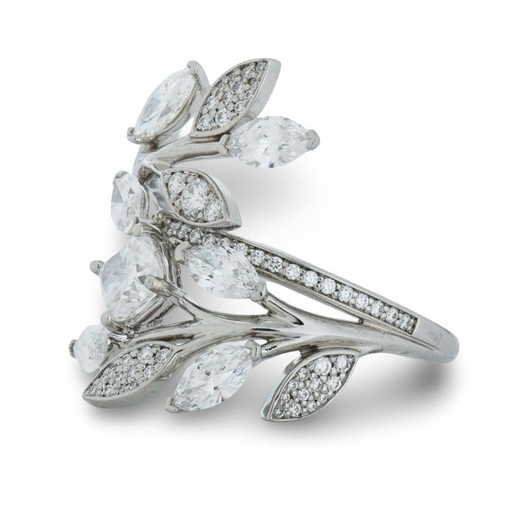 Tiffany Victoria Vine Bypass Floral Platinum Ring